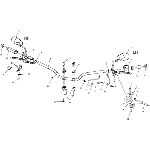 Steering, Handlebar - 2000 Victory Sport Cruiser - V00Cs15Ce Schematic 7875 OEM Schematic