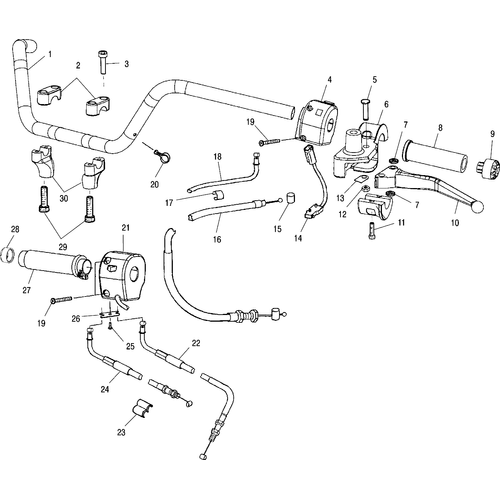 Steering, Handlebar - 2000 Victory Standard Cruiser - V00Cb15Le Schematic 8414 OEM Schematic