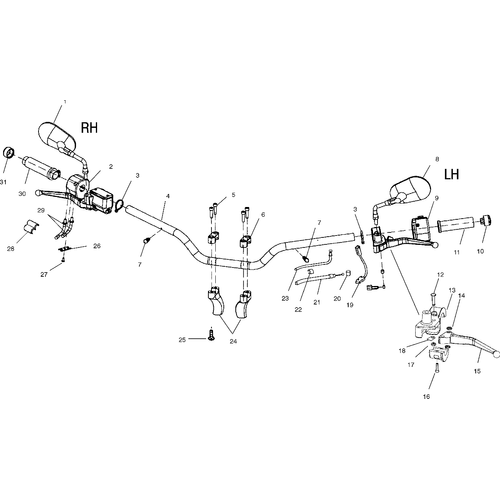 Steering, Handlebar - 2001 Victory Sportcruiser - V01Cs15Dc Schematic 6811 OEM Schematic