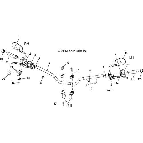 Steering, Handlebar - 2006 Victory Ca Touring Cruiser All Options - V06Tb16 Schematic 5138 OEM Schematic