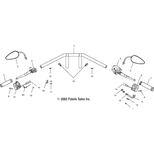 Steering, Handlebar (Anss) - 2004 Victory Victory Vegas All Options - V04Gb16/Nc16 Schematic 5646 OEM Schematic