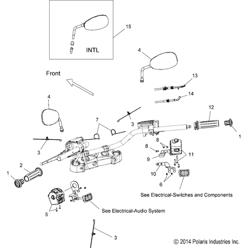 Steering, Handlebar Asm. And Controls - 2016 Victory Magnum/Magnum X-1 All Options Schematic 1079 OEM Schematic