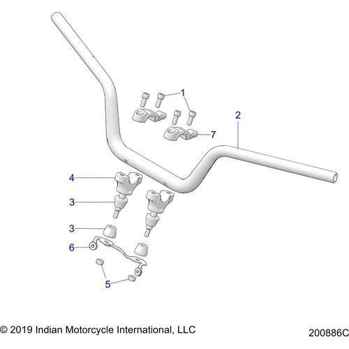 Steering, Handlebar Mntg - 2019 Indian Ftr 1200 Schematic-25778 OEM Schematic