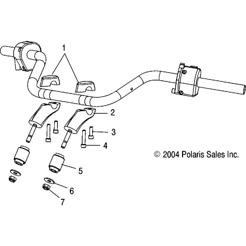 Steering, Handlebar Mounting - 2005 Victory Victory Vegas All Options - V05Ab16/Ec16/Gb16 Schematic 5492 OEM Schematic