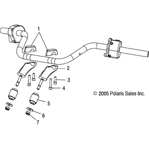 Off Road Express OEM Schematic Steering, Handlebar Mounting - 2007 Victory Jackpot/Ness All Options - V07Xb26/Bc26 Schematic 4933
