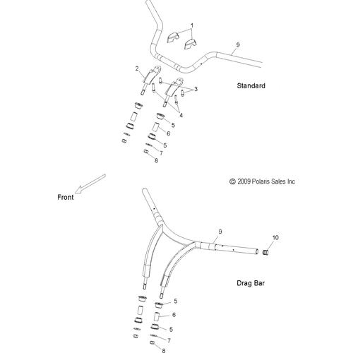 Steering, Handlebar Mounting - 2010 Victory Jackpot All Options - V10Xb36Dap/Lkp/Xc36Dn Schematic 4034 OEM Schematic