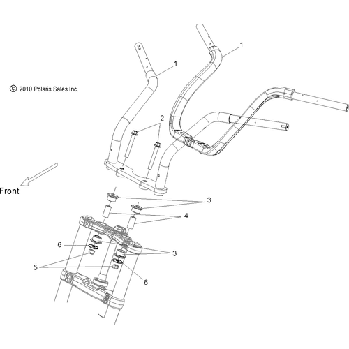 Steering, Handlebar Mounting - 2011 Victory Vision All Options - V11Sw36/Sa36/Aw36 Schematic 3850 OEM Schematic
