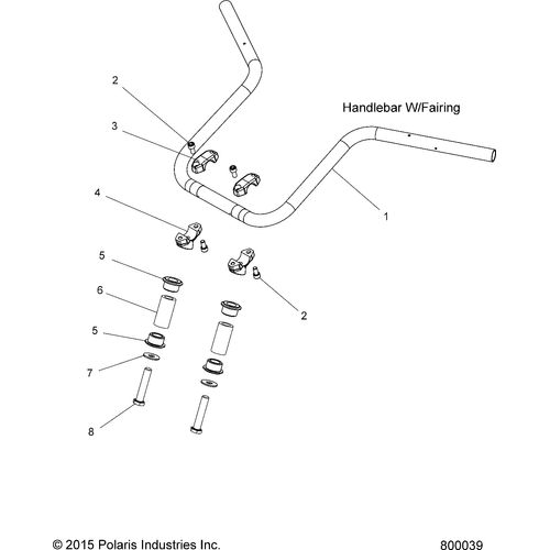 Steering, Handlebar Mounting - 2016 Victory Cross Country 8 Ball All Options Schematic 612 OEM Schematic