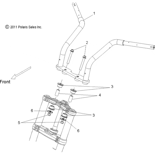 Steering, Handlebar Mounting - 2016 Victory Vision All Options Schematic 1211 OEM Schematic