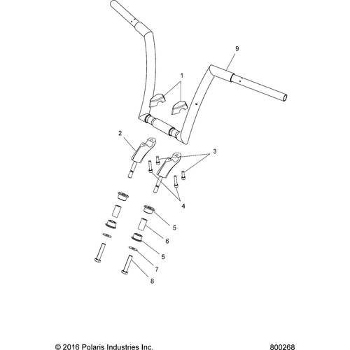 Steering, Handlebar Mounting - 2017 Victory High Ball All Options Schematic 235 OEM Schematic