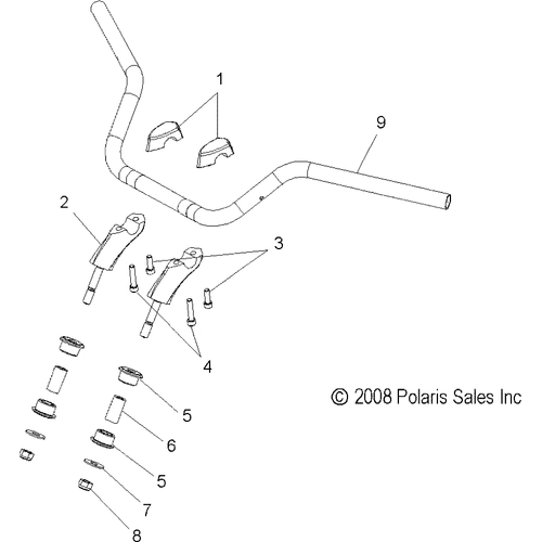 Steering, Handlebar Mounting - 2017 Victory Judge Intl Schematic 292 OEM Schematic