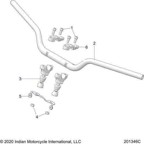 Steering, Handlebar Mounting - 2022 Indian Ftr 1200 Carbon Schematic-21208 OEM Schematic
