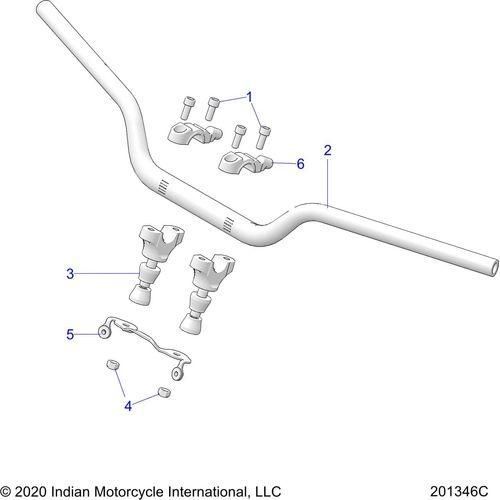 Steering, Handlebar Mounting - 2022 Indian Ftr 1200 Schematic-21270 OEM Schematic