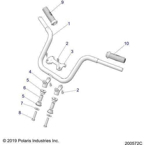 Steering, Handlebar Mounting & Grips - 2022 Indian Springfield Dark Horse Schematic-20198 OEM Schematic