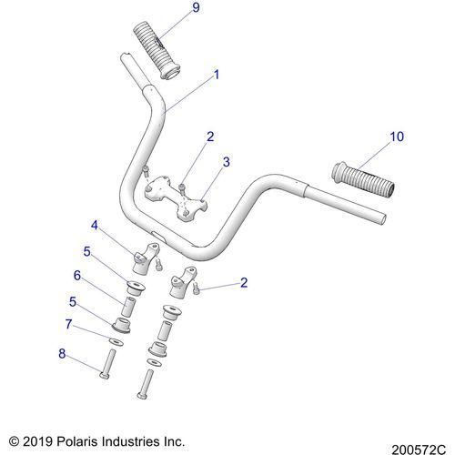 Steering, Handlebar Mounting & Grips All Options - 2020 Indian Springfield Dark Horse Schematic-23946 OEM Schematic