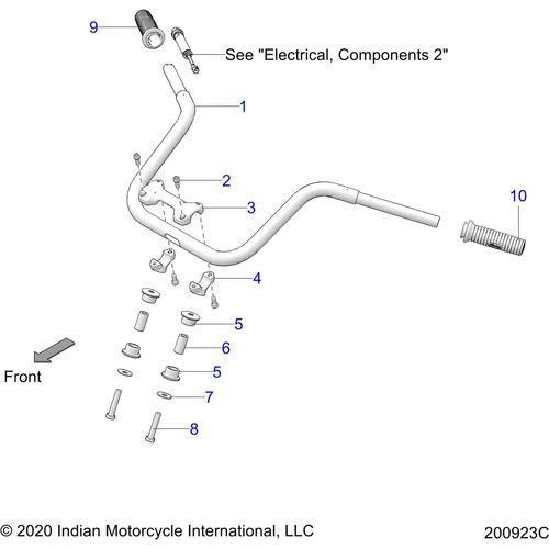 Steering, Handlebar Mounting & Grips All Options - 2021 Indian Chief Vintage Premium 116 Schematic-23383 OEM Schematic