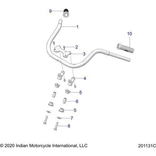 Steering, Handlebar Mounting & Grips All Options - 2021 Indian Springfield 111 Schematic-22461 OEM Schematic