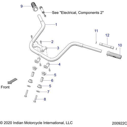 Steering, Handlebar Mounting & Grips All Options - 2022 Indian Pursuit Dark Horse / Dark Horse Premium Schematic-21101 OEM Schematic