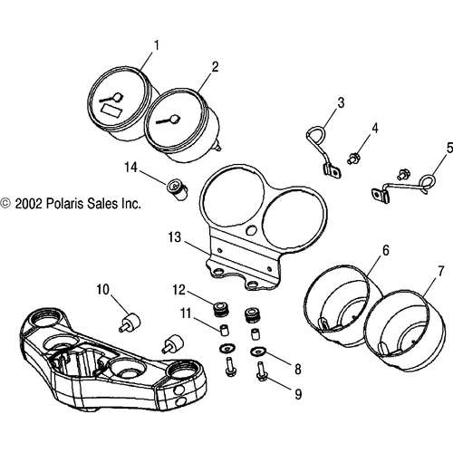Steering, Speedo/Tachometer - 2003 Victory Victory Vegas All Options - V03Gb16 Schematic 5797 OEM Schematic