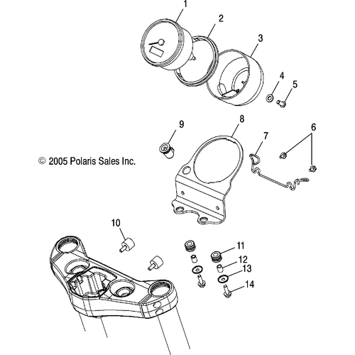 Steering, Speedometer - 2006 Victory Vegas Jackpot All Options - V06Xb26 Schematic 5189 OEM Schematic