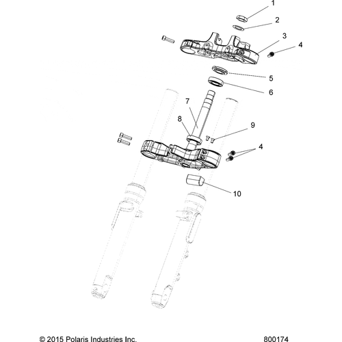 Steering, Upper And Lower Clamps - 2017 Victory Octane All Options Schematic 416 OEM Schematic