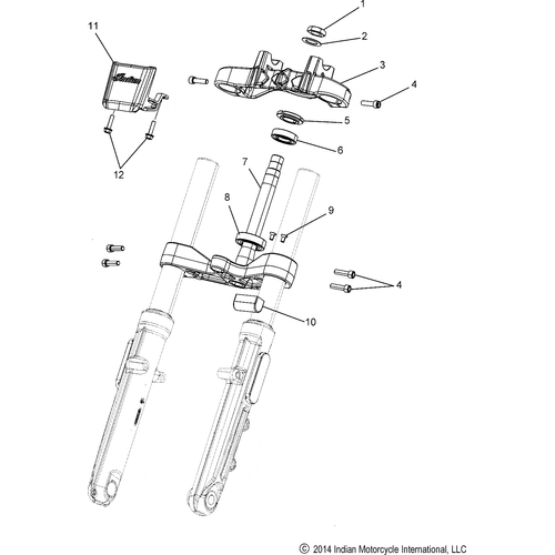 Steering, Upper And Lower Clamps All Options - 2016 Indian Scout Schematic-27823 OEM Schematic