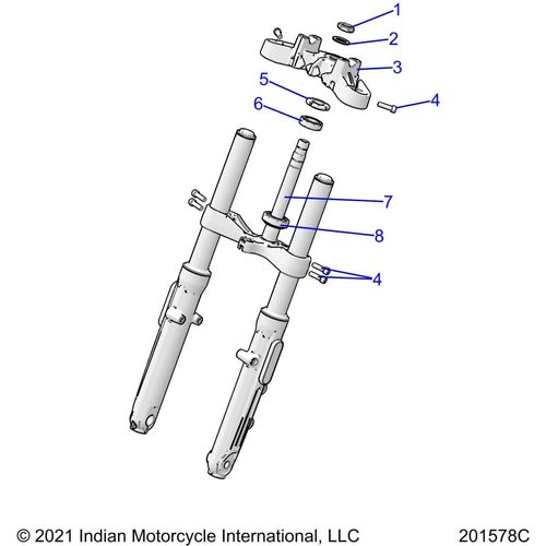 Steering, Upper And Lower Clamps All Options - 2022 Indian Scout Rogue