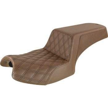 Parts Unlimited Drop Ship Seat Step Up Driver Lattice Stitched Seat Brown for Challenger by Saddlemen I20-06-172BR