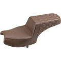 Step Up Passenger Lattice Stitched Seat Brown for Challenger by Saddlemen