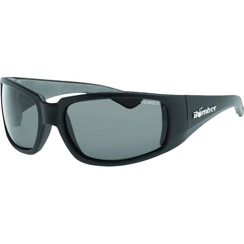 Western Powersports Sunglasses Stink-Bomb Safety Eyewear Matte Black W/Smoke Polarized by Bomber STP101