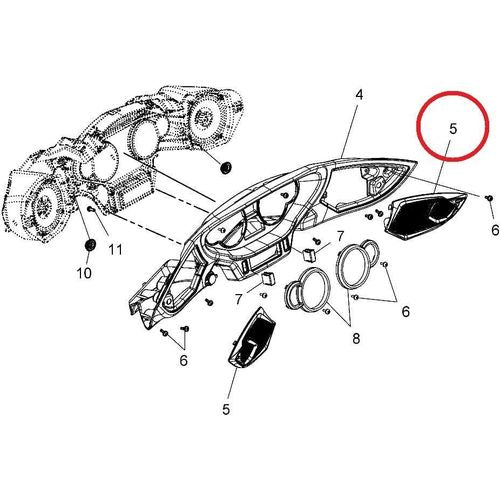 Magnum Fairing Speaker Grill Right by Polaris 5451500 Speaker Grill