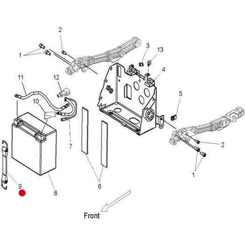 Strap, Battery Holddown by Polaris 5412499 Battery Repair