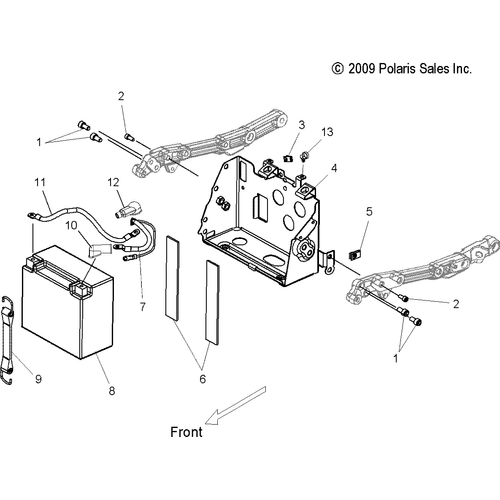 Strap, Battery Holddown by Polaris 5412499 Battery Repair