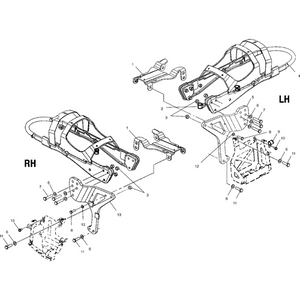 Subframe, Black, LH by Polaris 5244574-067 Subframe