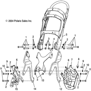 Subframe, Rear, Black by Polaris 1012953-067 Subframe