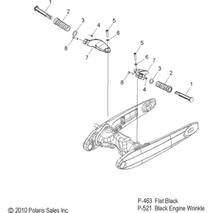 Off Road Express OEM Hardware Support, Footpeg, Pass, Black Engine Wrinkle, LH by Polaris 5137313-521