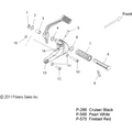 Support, Footpeg, RH by Polaris 1016659-575 Footpeg Mount
