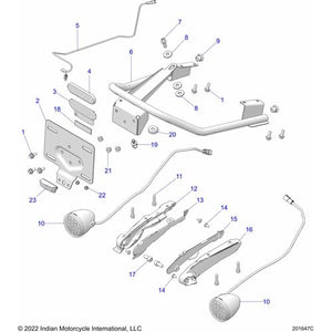 Support-Plate Center Mount Black by Polaris 5265832-266 OEM Hardware