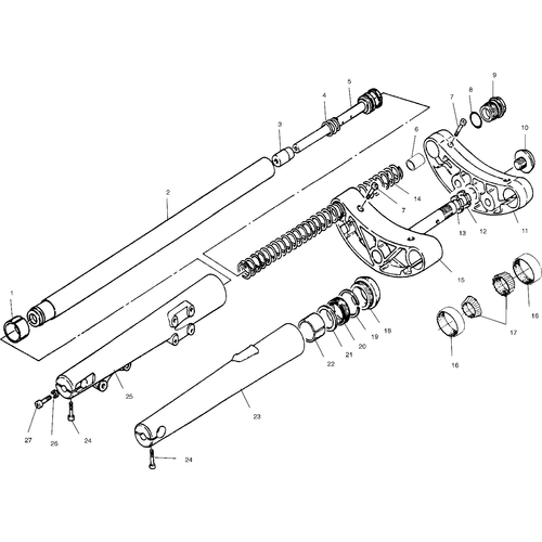 Suspension, Front Forks - 2000 Victory Sport Cruiser - V00Cs15Lc Schematic 7958 OEM Schematic