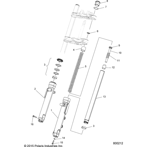 Suspension, Front Forks - 2017 Victory Octane All Options Schematic 417 OEM Schematic