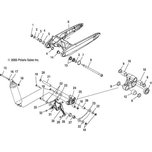 Suspension, Rear And Swing Arm - 2006 Victory Victory Vegas 8 Ball/Vegas All Options - V06Ab26Ca Schematic 5289 OEM Schematic