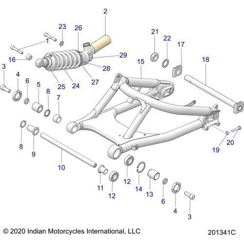 Suspension, Rear Swing Arm/Shock - 2022 Indian Ftr 1200 Carbon Schematic-21171 OEM Schematic