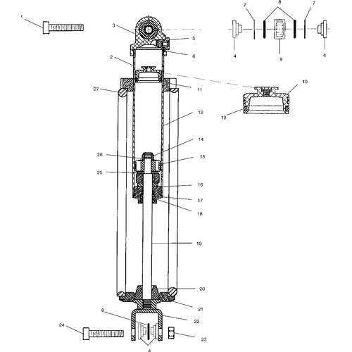 Suspension, Shock, Rear - 1999 Victory Standard Cruiser - V99Cb15Da Schematic 8623 OEM Schematic