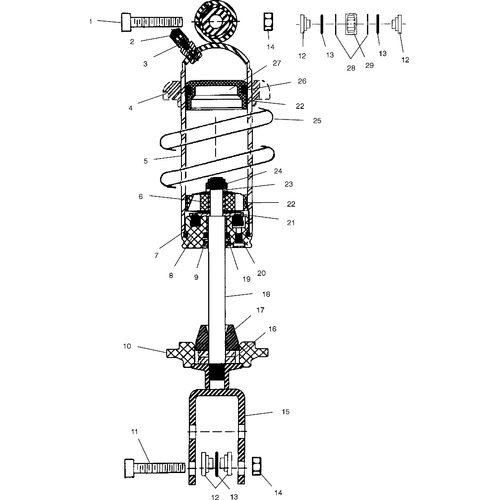 Suspension, Shock, Rear - 2001 Victory Sportcruiser - V01Cs15De Schematic 7135 OEM Schematic