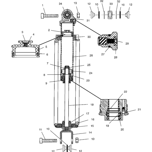 Suspension, Shock, Rear - 2001 Victory Standard Cruiser - V01Cb15Uc Schematic 7258 OEM Schematic