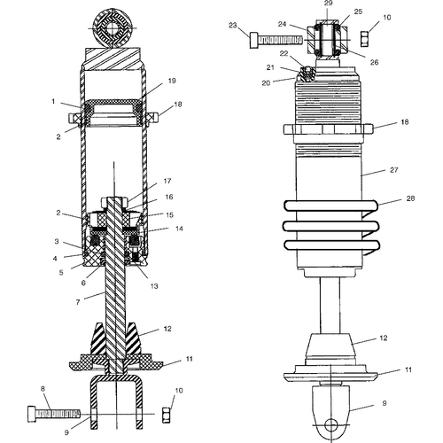 Suspension, Shock, Rear - 2003 Victory Ca Classic Cruiser All Options - V03Cb16 Schematic 5703 OEM Schematic