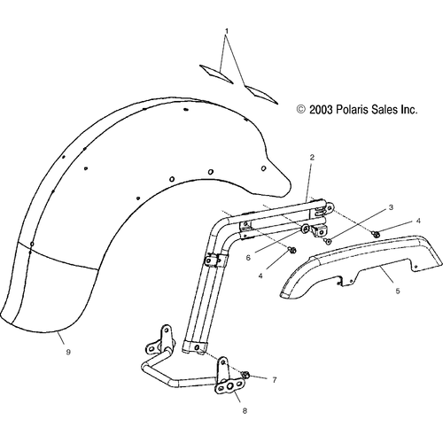 Suspension, Strut And Hanger Mounting - 2004 Victory Ca Touring Cruiser All Options - V04Tb16 Schematic 5547 OEM Schematic