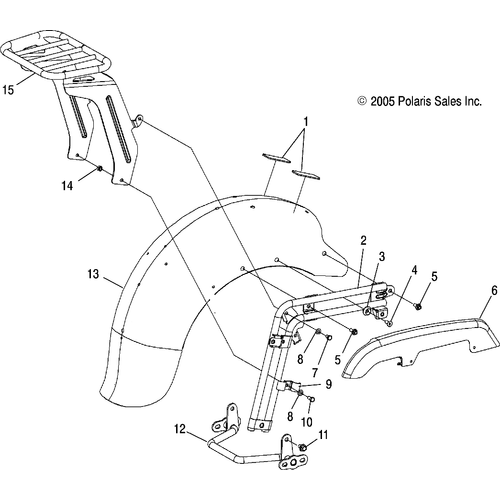 Suspension, Strut And Hanger Mounting - 2006 Victory Ca Touring Cruiser All Options - V06Tb16 Schematic 5141 OEM Schematic