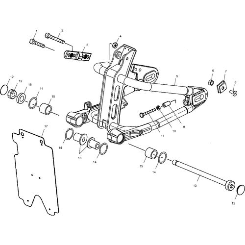 Suspension, Swing Arm - 2002 Victory Standard Cruiser All Options - V02Cb16 Schematic 5948 OEM Schematic