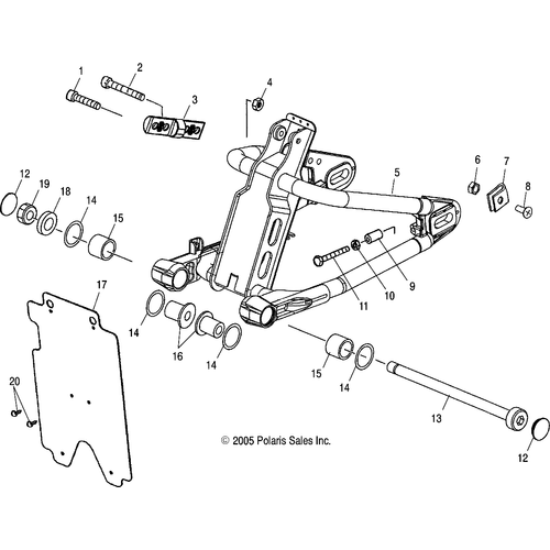 Off Road Express OEM Schematic Suspension, Swing Arm - 2006 Victory Ca Touring Cruiser All Options - V06Tb16 Schematic 5142